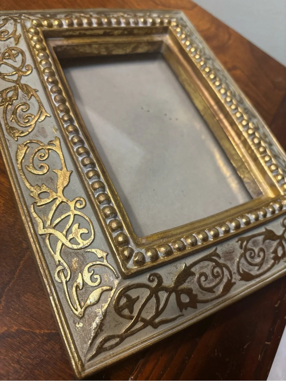 Ornate Two-Tone Gold Decorative Picture Frame